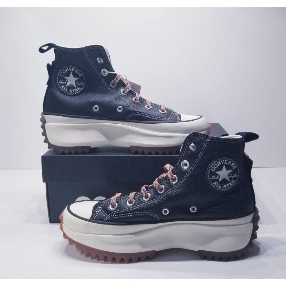 Converse Run Star Hi Leather Black - Picture 2 of 6